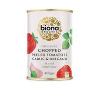 Biona Organic Chopped Tomatoes with Garlic and Oregano 400g (Pack of 12)