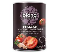 Biona Organic Chopped Tomatoes with Garlic & Oregano 400g (Pack of 12)
