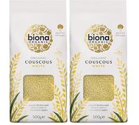 Biona Organic Cous Cous, 500 g - Crafted From Italian Durum Wheat - Sustainable 100% Paper Packaging - Naturally Vegan - For Salads, Stews and Cooking (Pack of 2)