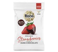 Biona Organic Dark Chocolate Coated Strawberries - 45g