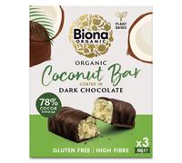 Biona Organic Dark Chocolate Coconut Bar - 3 x 40g