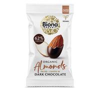 Biona Organic Dark Chocolate Roasted Almonds - 30g