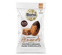 Biona Organic Dark Chocolate Salted Caramel Almonds - 30g
