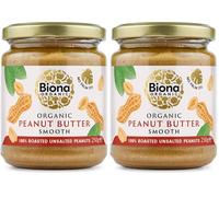 Biona Organic Peanut Butter Smooth No Salt, 500g (Pack of 2)
