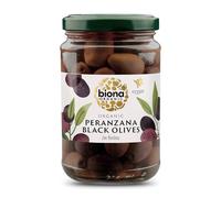 Biona Organic Peranzana Black Olives in Brine 280g, Pack of 5 | Carefully Handpicked Peranzana Olives, Crisp and Crunchy Texture, Preserved in Brine, Suitable for Vegans