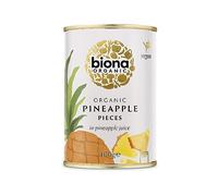 Biona Organic Pineapple Pieces in Pineapple Juice 400 g (Pack of 6)