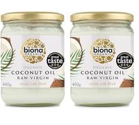 Biona Organic Raw Virgin Coconut Oil 400g - Great Taste Award 2024 Winner - Versatile Cooking Ingredient & Natural Beauty Product (Pack of 2)