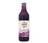 Biona Organic Red Grape Juice 750ml, Pack of 6 - Immediately Pressed After Harvest - Recyclable Glass Bottle - Serve Over Ice Or Top With Sparkling Water