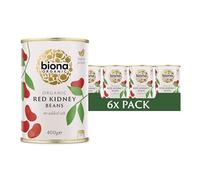 Biona Organic Red Kidney Beans 400 g, Pack of 6