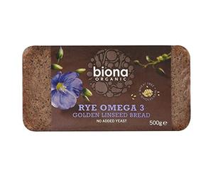 Biona Organic Rye, Omega 3, Golden Linseed Wheat Free Bread (500g - Pack of 6