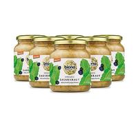 Biona Organic Sauerkraut Multipack 6x680g - Infused with Juniper Berries - Fresh, Naturally Fermented Organic White Cabbage - Pasteurised - High in Protein, Naturally Vegan - No Additives
