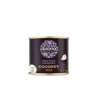 Biona Organic Sweetened Condensed Coconut Milk, 210 g, Pack of 8