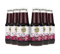 Biona Organic Tart Cherry Juice Multipack 6x1L - Not from Concentrate - Pressed Fruit Juice - Freshly Harvested by Organic Farmers - Source of Vitamins and Antioxidants
