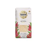 Biona Organic White Quinoa, 500g - Organically Grown Without GMOs -Wheat-free Alternative - Naturally Vegan & High in Fibre - Sustainable 100% Recyclable Paper Packaging -For Salads, Stews and Cooking