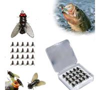 Bionic Fly Fishing Bait,2024 New Fly Hook Soft Bait Add Fish Attractant Fishing Gear,Color Small Fly Hook Fly Fishing Bait,Bait Fishing with Exquisite and Realistic Appearance,for All Kinds of Waters