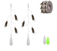 Bionic Fly Fishing Bait, Multi-Hook Artificial Fly Fishing Lure Set, Handmade Lures Kit, Quick Strike Flys Bait, for Freshwater Saltwater, 3D Bionic Fishings Lure (3 Hooks*2,Large)