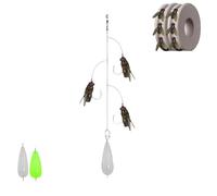 Bionic Fly Fishing Bait, Multi-Hook Artificial Fly Fishing Lure Set, Handmade Lures Kit, Quick Strike Flys Bait, for Freshwater Saltwater, 3D Bionic Fishings Lure (3 Hooks,Small)