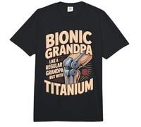 Bionic Grandpa Like A Regular Grandpa with Titanium Comfort Colors Adult Heavyweight T-Shirt