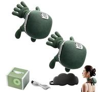 Bionic Heated Massager, Portable Shiatsu Neck and Back Massager, Electric Deep Tissue 4D Kneading Massage, Simulated Human Hand Design for Pain Relief and Muscle Relax (2pcs)