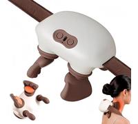 Bionic Heated Massager, Portable Shoulder and Neck Portable Shiatsu Real Hands Massager, 3-Speed 2-Heat, Rechargeable, for Shoulder, Back, Leg, Home, Office, Travel