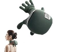 Bionic Heated Massager, Wireless Portable Shiatsu Neck and Back Massager, Electric Deep Tissue 4D Kneading Massage, Simulated Human Hand Design for Pain Relief and Muscle Relax (Green)