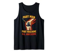 Bionic Knee Part Man Part Machine Fun Mens Surgery Recovery Tank Top
