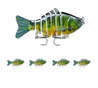 Bionic Plastic Fishing Bait with Sharp Treble Hook 3D Swimming Lure Suitable For All Kinds of Waters Just Like a Real Little Fish that Swim by Itself (5,D)