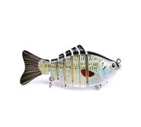Bionic Plastic Fishing Bait with Sharp Treble Hook 3D Swimming Lure Suitable For All Kinds of Waters Just Like a Real Little Fish that Swim by Itself (1,R)
