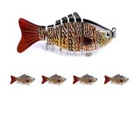 Bionic Plastic Fishing Bait with Sharp Treble Hook 3D Swimming Lure Suitable For All Kinds of Waters Just Like a Real Little Fish that Swim by Itself (5,Q)