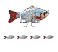 Bionic Plastic Fishing Bait with Sharp Treble Hook 3D Swimming Lure Suitable For All Kinds of Waters Just Like a Real Little Fish that Swim by Itself (5,C)
