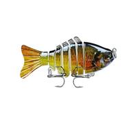 Bionic Plastic Fishing Bait with Sharp Treble Hook 3D Swimming Lure Suitable For All Kinds of Waters Just Like a Real Little Fish that Swim by Itself (1,A)