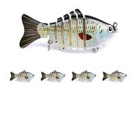 Bionic Plastic Fishing Bait with Sharp Treble Hook 3D Swimming Lure Suitable For All Kinds of Waters Just Like a Real Little Fish that Swim by Itself (5,R)