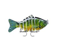 Bionic Plastic Fishing Bait with Sharp Treble Hook 3D Swimming Lure Suitable For All Kinds of Waters Just Like a Real Little Fish that Swim by Itself (1,D)
