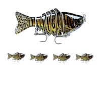 Bionic Plastic Fishing Bait with Sharp Treble Hook 3D Swimming Lure Suitable For All Kinds of Waters Just Like a Real Little Fish that Swim by Itself (5,H)