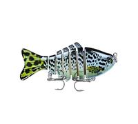 Bionic Plastic Fishing Bait with Sharp Treble Hook 3D Swimming Lure Suitable For All Kinds of Waters Just Like a Real Little Fish that Swim by Itself (1,G)