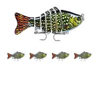 Bionic Plastic Fishing Bait with Sharp Treble Hook 3D Swimming Lure Suitable For All Kinds of Waters Just Like a Real Little Fish that Swim by Itself (5,I)