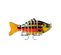 Bionic Plastic Fishing Bait with Sharp Treble Hook 3D Swimming Lure Suitable For All Kinds of Waters Just Like a Real Little Fish that Swim by Itself (1,N)
