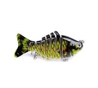 Bionic Plastic Fishing Bait with Sharp Treble Hook 3D Swimming Lure Suitable For All Kinds of Waters Just Like a Real Little Fish that Swim by Itself (1,O)