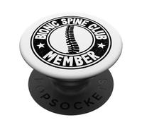 Bionic Spine Club Member Jokes Funny Back Surgery Recovery PopSockets Adhesive PopGrip