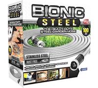 Bionic Steel 100 Foot Garden Hose 304 Stainless Steel Metal Water Hose - Super Tough & Flexible, Lightweight, Crush Resistant Aluminum Fittings
