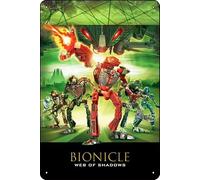 Bionicle 3: Web of Shadows (2005) Movie Poster Movie Vintage Tin Poster Metal Tin Sign Art Plaque Sign For Bar Restaurant Garage Cafe Wall Decor 8 x 12 Inch