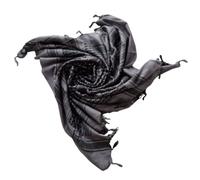 BIONICORE 100% Pure Cotton Protective Shemagh SAS Army Military Desert Tactical Neck Head Wrap Combat Arab Scarf Keffiyeh (Grey/Black)
