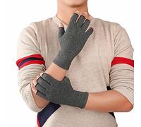 BIONICORE Compression Gloves Anti Arthritis Fingerless Pain Relief Joint Hand Support (L)