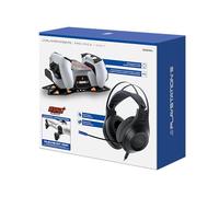 Bionik Power Stand Bundle: Charger for PlayStation 5, Quickshot Trigger stop, Sirex Headphones, PS5 bundles, 3 in 1