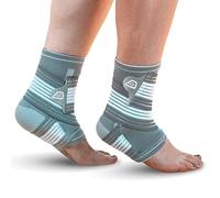 Bionix Ankle Support Brace - Adjustable Ankle Strap for Achilles Tendonitis, Sprained Ankle - Running, jogging, weightlifting, and yoga - Pack of 2, L