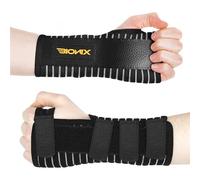 Bionix Breathable Wrist Supports Brace - Carpal Tunnel Wrist Splint for Left or Right Hand, Wrist Support for Arthritis, Tendonitis & Gym Use(Black, Left, Large)