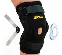 Bionix Hinged Knee Brace for Men and Women - Adjustable Knee Support Strap with Dual Hinges - Open Patella Stabilizing Brace - for ACL, MCL, Ligament Damage, Tendonitis, Meniscus Tear, and Injuries