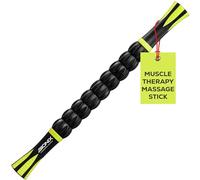Bionix Massage Roller Stick - 360 Deep Tissue Muscle Roller, 9 Rollers & Non Slip Handles Massage Stick for Trigger Points, Calf Leg Muscles Soreness & Tightness, Myofascial Release Recovery