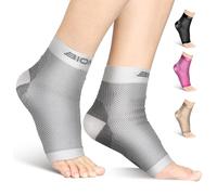 Bionix Plantar Fasciitis Socks-1 Pair Compression Sleeves for Ankle Arch,Arthritis Foot Support for Pain Relief,Achilles Planter Facetious Support,Neuropathy Socks Brace for Men and Women-(White,L/XL)