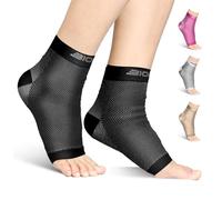 Bionix Plantar Fasciitis Socks - 1 Pair Compression Sleeves for Ankle Arch, Arthritis Pain Relief, Achilles Tendonitis Support, Heel Support Brace for Men and Women- (Black, S/M)